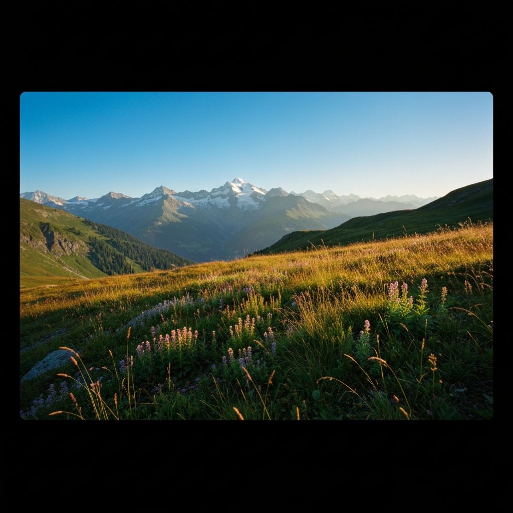 Alpine herbal landscape